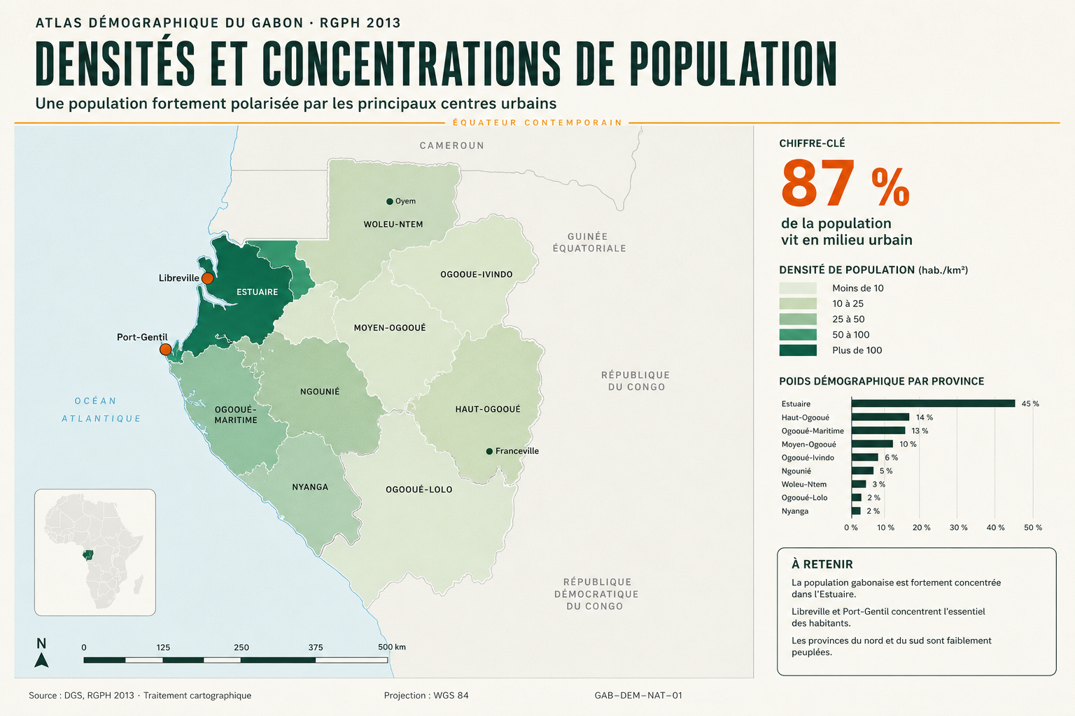 Vignette de la carte « Densite du Gabon »